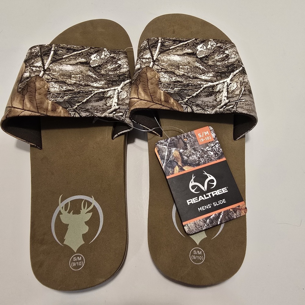 Realtree Slide Sandals‎ Men's S/M 9-10 Slip Ons Camouflage